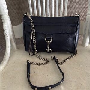 Rebecca Minkoff BlueCrossbody Bag with Silver Chain
